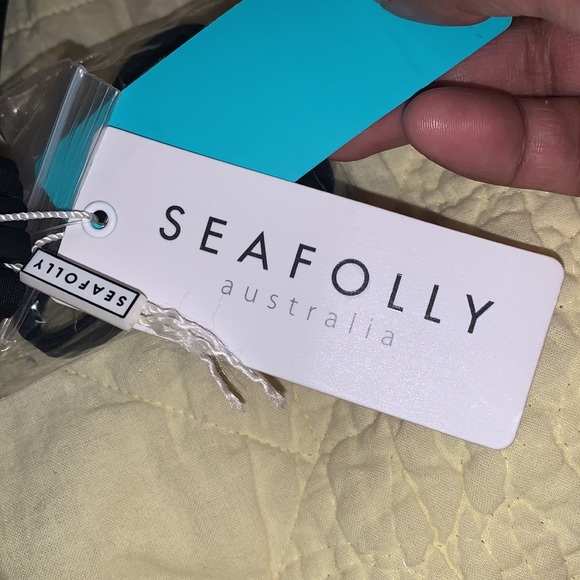 Seafolly Australia band wave zip front bandeau bikini top - Picture 9 of 11